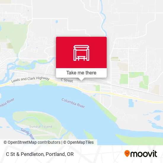 C St & Pendleton map