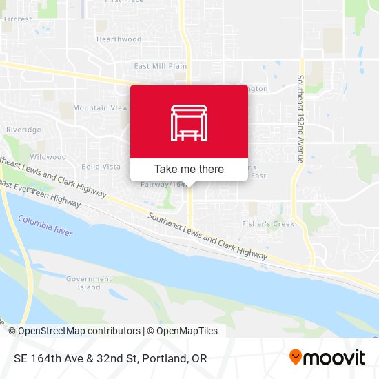SE 164th Ave & 32nd St map