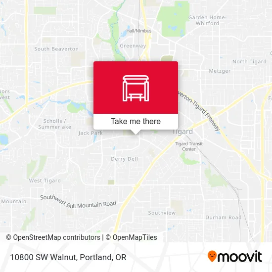 Mapa de 10800 SW Walnut