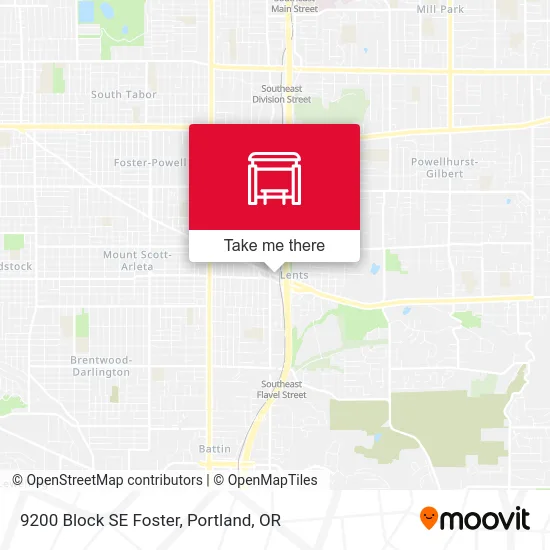 Mapa de 9200 Block SE Foster
