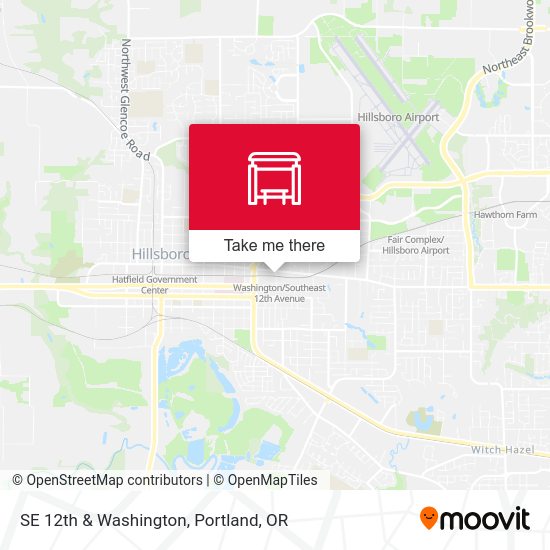 Mapa de SE 12th & Washington