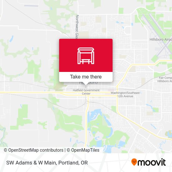 SW Adams & W Main map