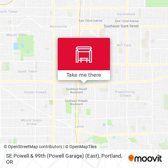 SE Powell & 99th (Powell Garage) (East) map