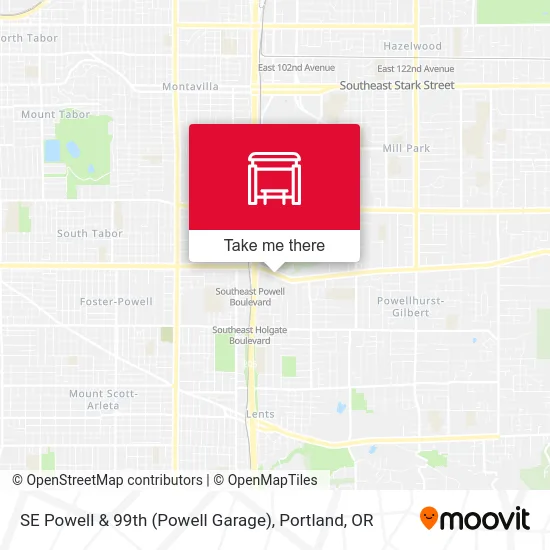 Mapa de SE Powell & 99th (Powell Garage)