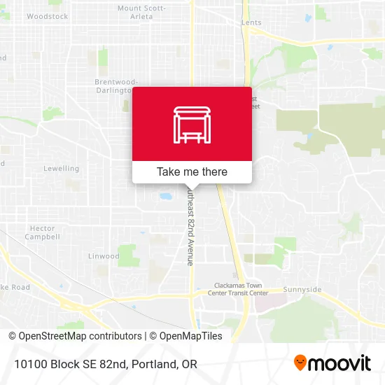 10100 Block SE 82nd map