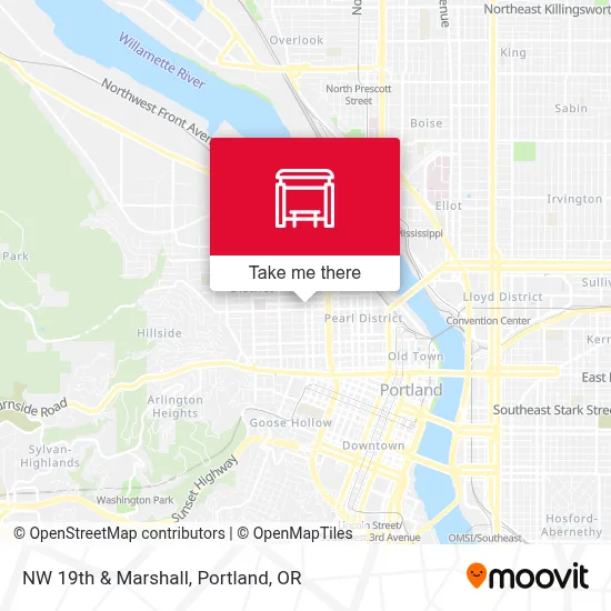 NW 19th & Marshall map