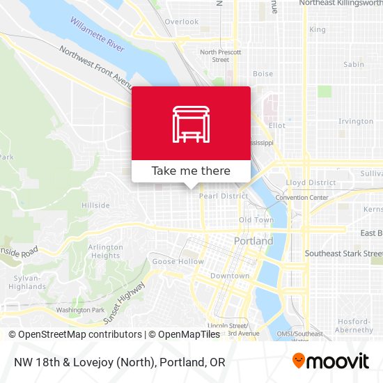 NW 18th & Lovejoy (North) map