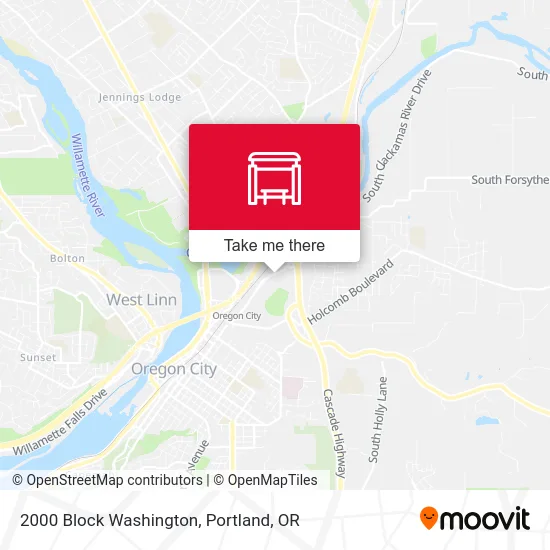 Mapa de 2000 Block Washington