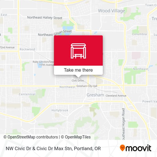 NW Civic Dr & Civic Dr Max Stn map