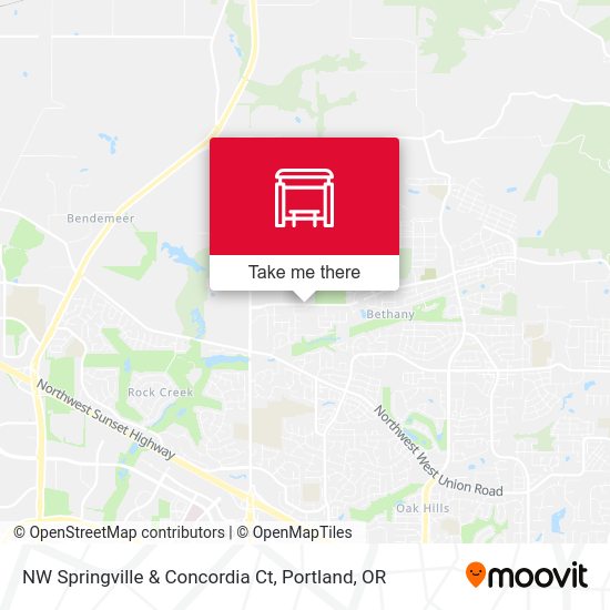 NW Springville & Concordia Ct map