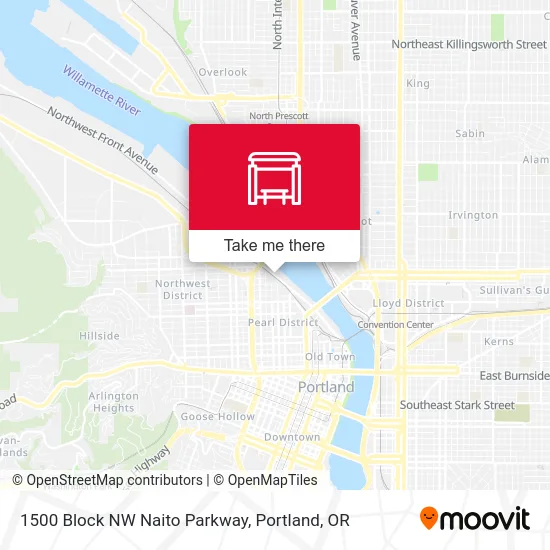 1500 Block NW Naito Parkway map