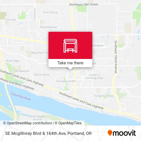 SE Mcgillivray Blvd & 164th Ave map