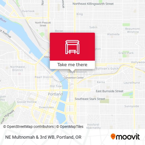 NE Multnomah & 3rd WB map