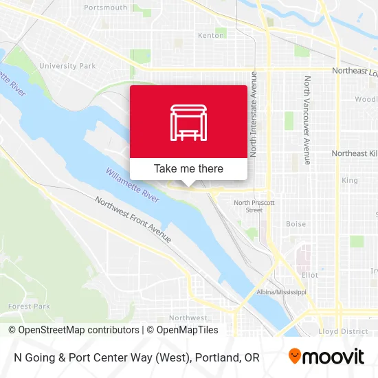 N Going & Port Center Way (West) map