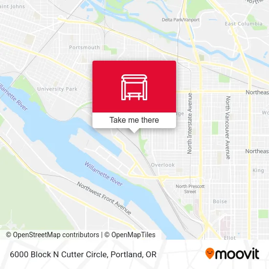 6000 Block N Cutter Circle map