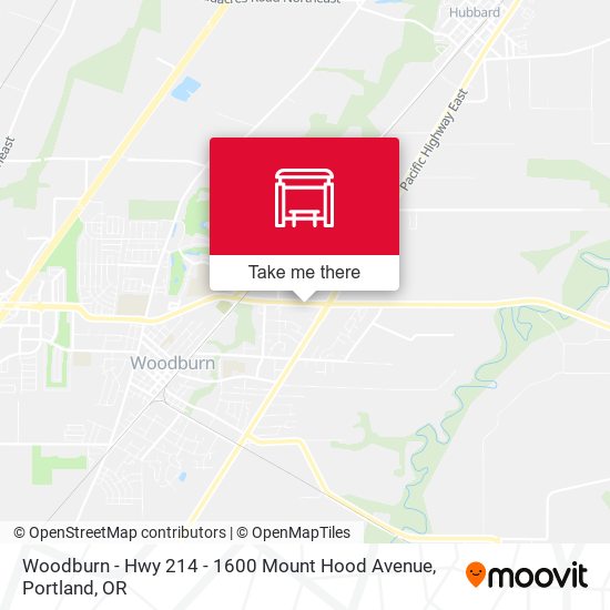 Woodburn - Hwy 214 - 1600 Mount Hood Avenue map