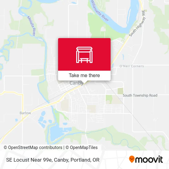 SE Locust Near 99e, Canby map