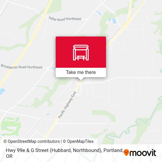 Hwy 99e & G Street (Hubbard, Northbound) map