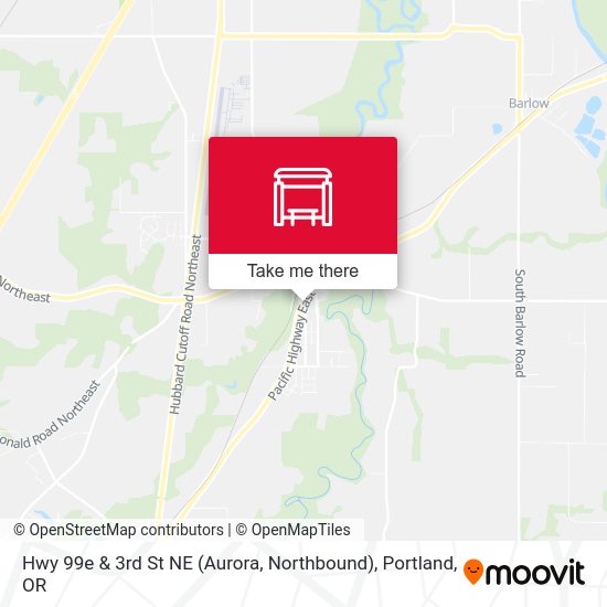 Hwy 99e & 3rd St NE (Aurora, Northbound) map