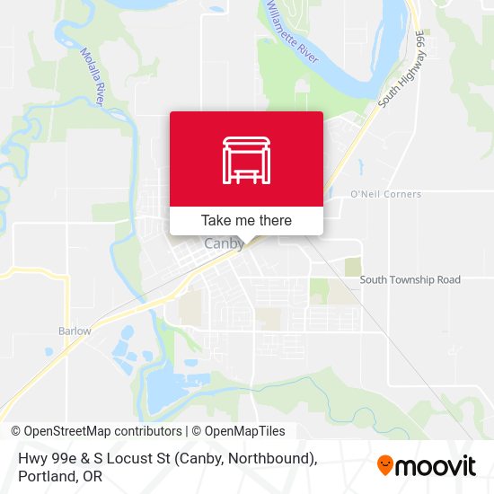 Mapa de Hwy 99e & S Locust St (Canby, Northbound)