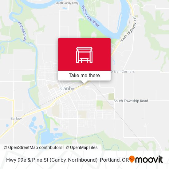 Mapa de Hwy 99e & Pine St (Canby, Northbound)
