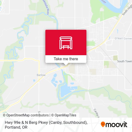 Hwy 99e & N Berg Pkwy (Canby, Southbound) map