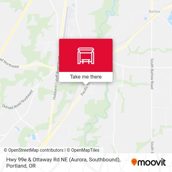 Hwy 99e & Ottaway Rd NE (Aurora, Southbound) map