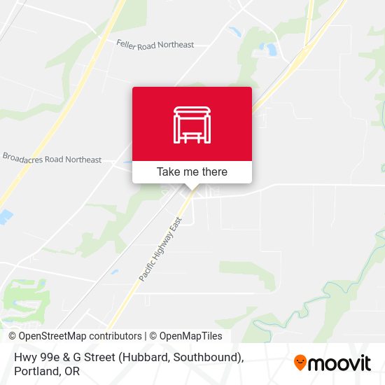 Hwy 99e & G Street (Hubbard, Southbound) map