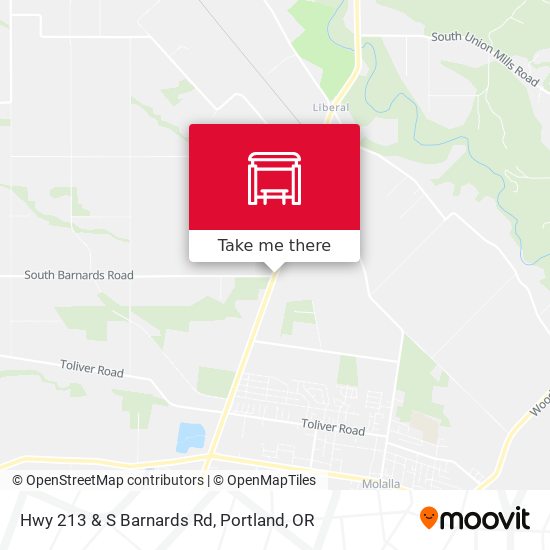 Hwy 213 & S Barnards Rd map