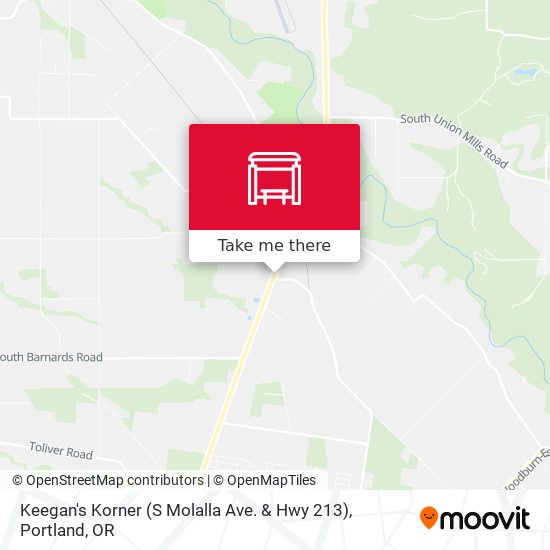Mapa de Keegan's Korner (S Molalla Ave. & Hwy 213)