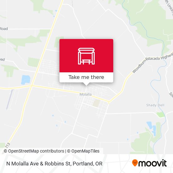 N Molalla Ave & Robbins St map