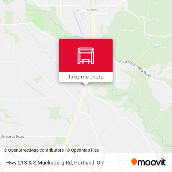 Hwy 213 & S Macksburg Rd map