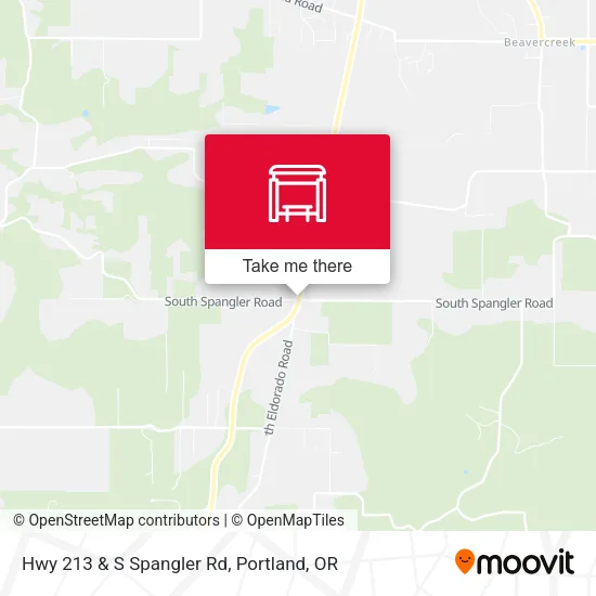 Hwy 213 & S Spangler Rd map