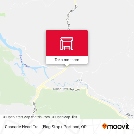 Cascade Head Trail (Flag Stop) map