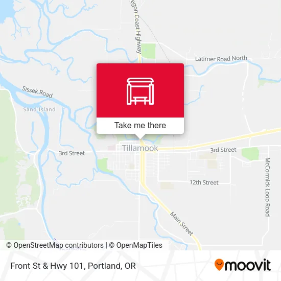Front St & Hwy 101 map