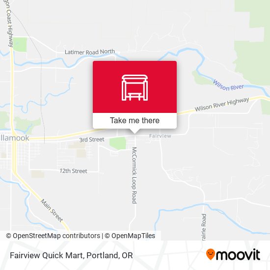 Mapa de Fairview Quick Mart