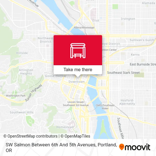 Mapa de SW Salmon Between 6th And 5th Avenues
