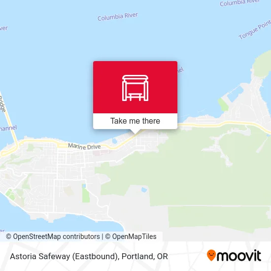 Astoria Safeway (Eastbound) map
