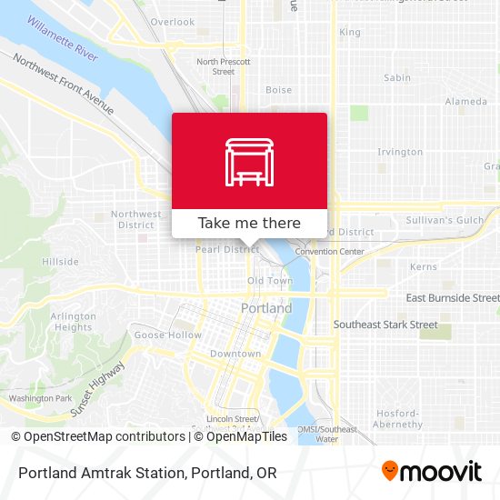Portland Amtrak Station map