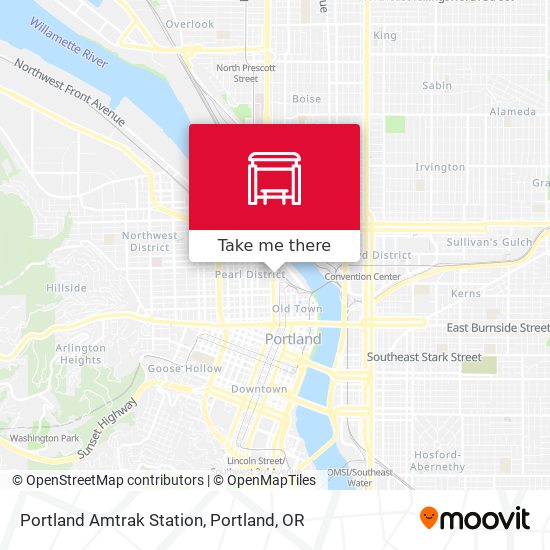 Mapa de Portland Amtrak Station