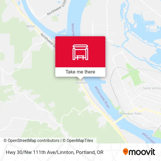 Mapa de Hwy 30/Nw 111th Ave/Linnton