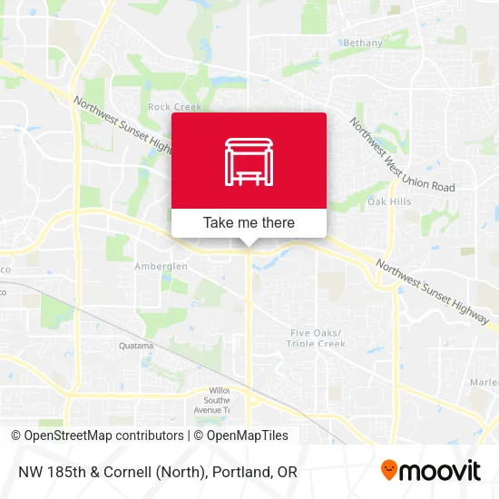 NW 185th & Cornell (North) map