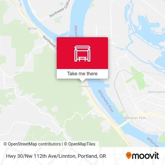 Hwy 30/Nw 112th Ave/Linnton map