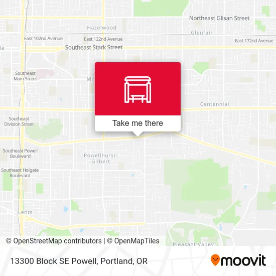 Mapa de 13300 Block SE Powell