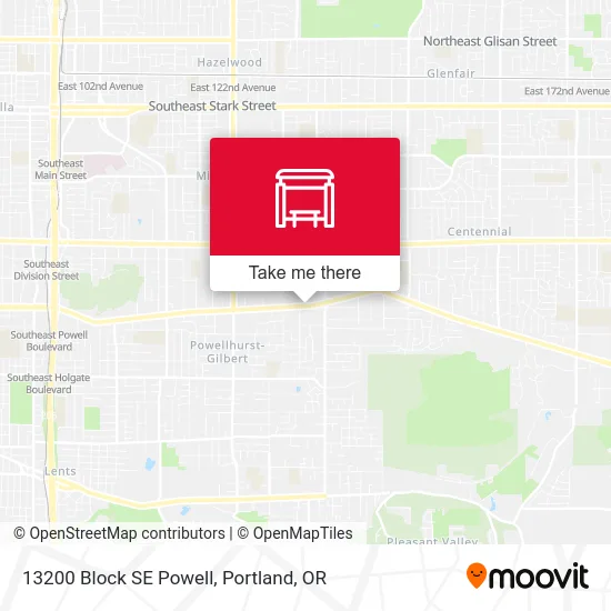 13200 Block SE Powell map