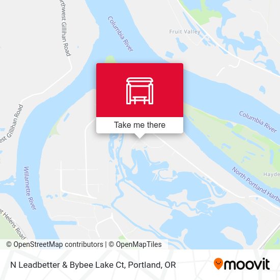 N Leadbetter & Bybee Lake Ct map