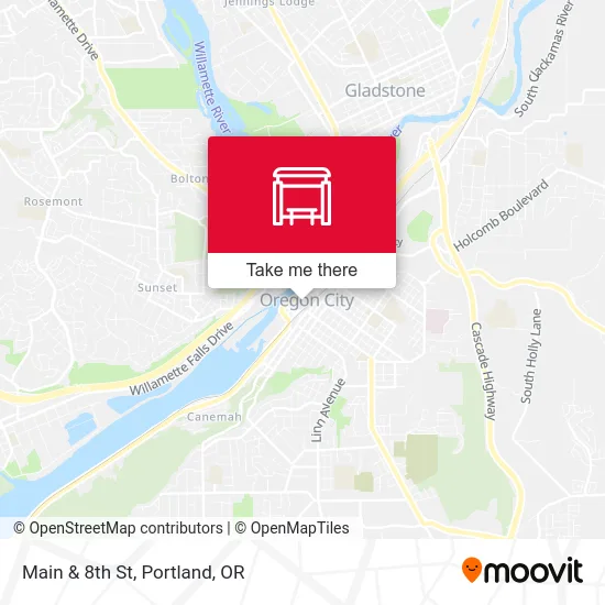 Main & 8th St map