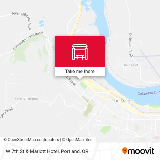 W 7th St & Mariott Hotel map