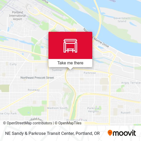 NE Sandy & Parkrose Transit Center (West) map