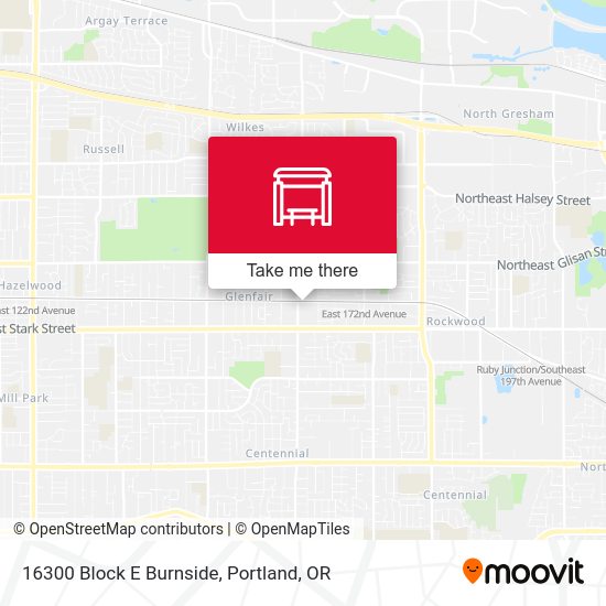 16300 Block E Burnside map